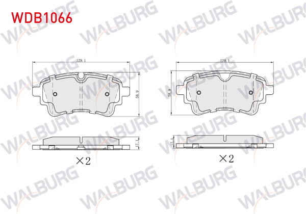 WALBURG WDB1066 | Fren Balata Arka Volkswagen Touareg 2018-/ Audi A6 2018-/ Q7 2015-/ Q5 2016-/ A8 2017 -