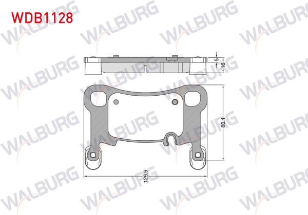 WALBURG WDB1128 | Fren Balata Arka Ikazlı Porsche Cayenne (9Ya) 2.9 S-3.0 TDI-3.0 Hybird-4.0İ T 2017 -