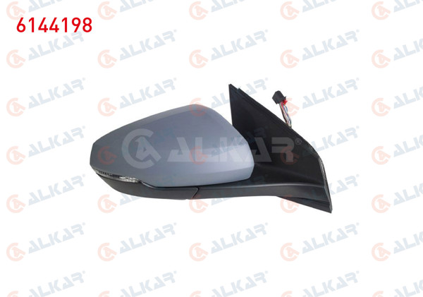 ALKAR 6144198 | Dış Dikiz Aynası Sağ Elektrikli Isıtmalı Astarlı Otomatik Katlanır Sinyalli Hafızalı 12 Pin Volkswagen Polo (Aw1, Bz1) 2017 -