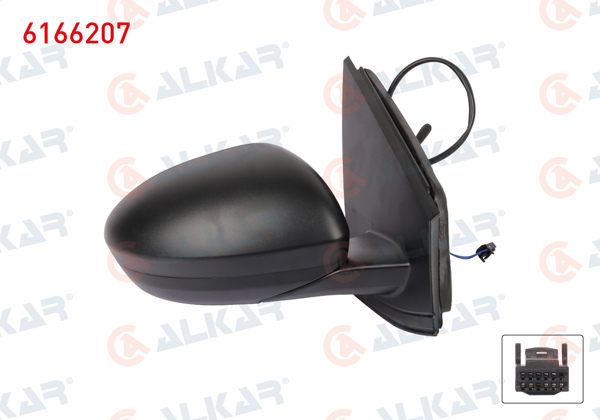 ALKAR 6166207 | Dış Dikiz Aynası Sağ Mekanik Dacia Sandero / Stepway II (B8_) 2021-/ Jogger 2022-/ Logan III 2021 -
