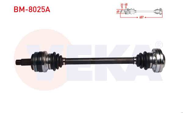 VEKA BM-8025A | Komple Aks Sol Arka BMW 3 Serisi (E90) 320 D ABS li 48 Dıs Uzunluk 607 mm 2005-2011