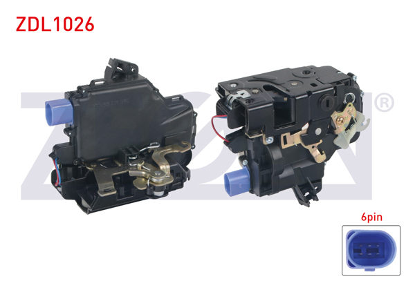 ZEGEN ZDL1026 | Kapı Kilidi Sol Arka 6 Pin Volkswagen Polo 2002-2009 / Skoda Fabia 1999-2007 / Seat Ibiza III 1999-2002