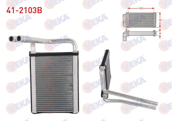 VEKA 41-2103B | Kalorifer Radyatörü Brazing Hyundai Accent Era 1.5 CRDI 2006-2012