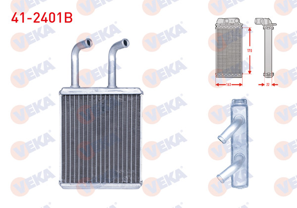 VEKA 41-2401B | Kalorifer Radyatörü Brazing Kia Pregıo (Tb) 2.7 D 1997-2002