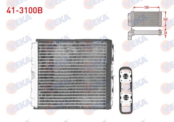 VEKA 41-3100B | Kalorifer Radyatörü Brazing Nissan Pick Up (D22) 2.5 TD 1998 -