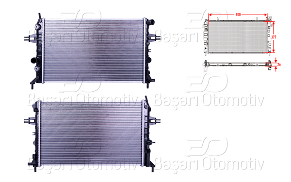 WISCO 2113713-00 | Su Radyatörü Brazing At 600X377x22 Opel Astra G Zafira 1.4 1.6 1998 >