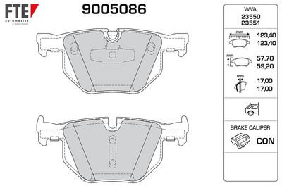 VALEO 9005086 | Fte Fren Balatası Arka Q 336 mm Bmw3 E90 320 D 04-11