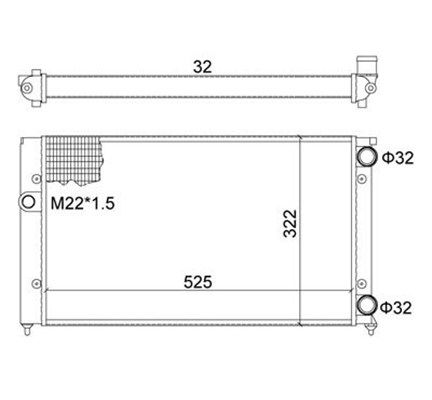 MAGNETI MARELLI 359000300430 | Radyatör Golf.III-Vento 1.8-Ac