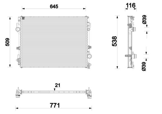 MAHLE CR2873000P | Radyatör W214 / 254 M254 (Cr2873000p)