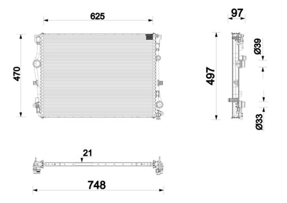 MAHLE CR2874000P | Radyatör W206 / 236 M254 (Cr2874000p)