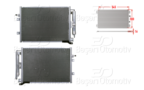 WISCO 3143462-00 | Klima Radyatörü 545X380x16 Renault Clio 3 1.4 1.6 05 >