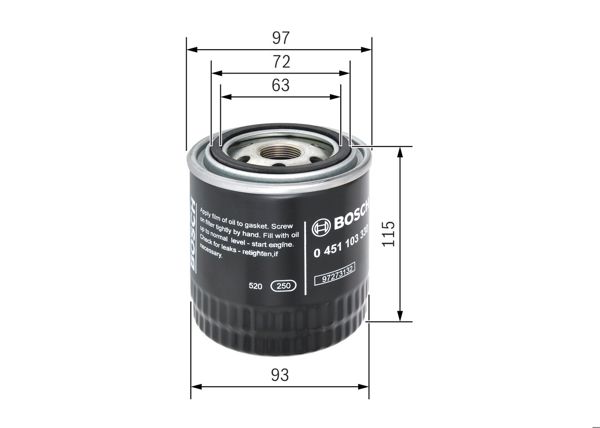 BOSCH 0451103330 | Yağ Filtresi
