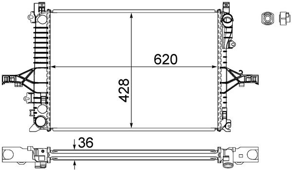 MAHLE CR1546000S | Radiator Volvo C70 (Cr1546000s)