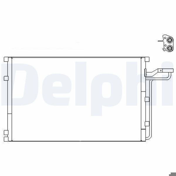 DELPHI TSP0225659 | Klima Radyatörü *Fr* Volvo S40 (04-12) C30 (06-12) C70 (06-13) V50 (04-12)