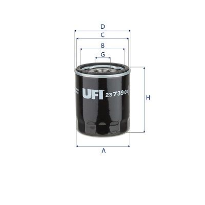 UFI 23.739.00 | Yağ Filtre Ford Transit V362 V363 2.0 Ecoblue Panther 18 -