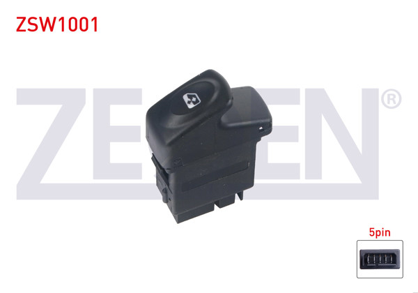 ZEGEN ZSW1001 | Cam Açma Anahtarı Tekli Turuncu Işık 5 Pin Renault Kangoo 1998-2008