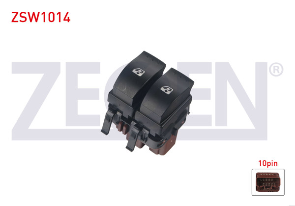 ZEGEN ZSW1014 | Cam Açma Anahtarı Çiftli Turuncu Işık 10 Pin Renault Laguna II-III 2001-/ Megane II 2002-2008
