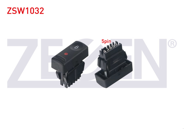 ZEGEN ZSW1032 | Kapı Kilit Anahtarı 5 Pin Kırmızı Işık Renault 19 1988-2001