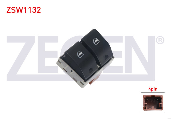ZEGEN ZSW1132 | Cam Açma Anahtarı Çiftli 4 Pin Polo-Cordoba-Ibiza IV 2001-2012