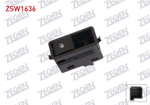 ZEGEN ZSW1636 | Cam Açma Anahtarı Tekli 6 Pin Opel Astra H 2004 -