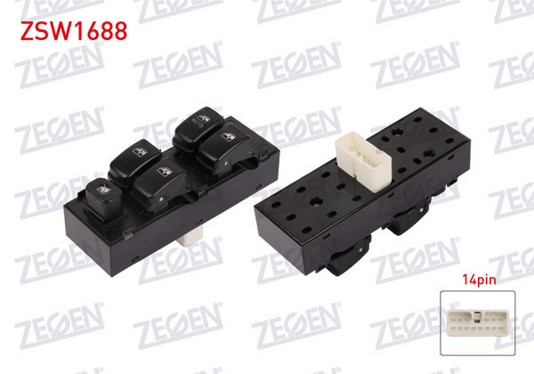 ZEGEN ZSW1688 | Cam Açma Anahtar Grup 14 Pin Hyundai Getz 2005-2010