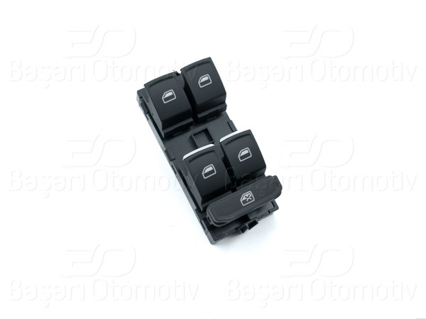 WISCO 1223199-00 | Cam Açma Düğmesi Dörtlü (Nikelajlı + 10Pın) VW Golf7 Passat2012 >