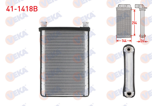 VEKA 41-1418B | Kalorifer Radyatörü Brazing BMW 1 Serisi (E87) / 3 Serisi (E90, E92, E93) / X1 (E84)