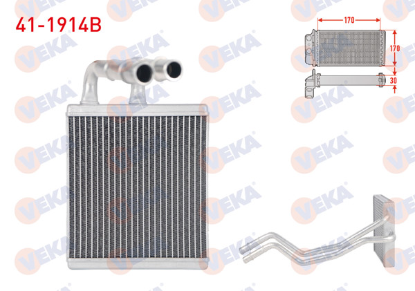 VEKA 41-1914B | Kalorifer Radyatörü Brazing Ford Fiesta VI 1.4 TDCI-1.6 TDCI-1.4İ-1.6İ 2008-2012