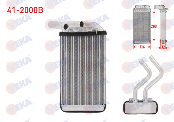 VEKA 41-2000B | Kalorifer Radyatör Brazing Honda Civic V 1.5İ 1992-1995