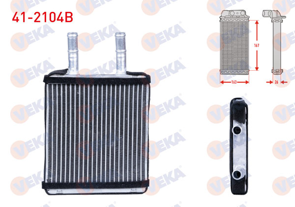 VEKA 41-2104B | Kalorifer Radyatörü Brazing Hyundai Accent I (X-3) 1.3İ 1994-2000