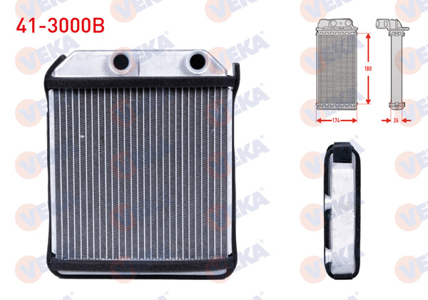 VEKA 41-3000B | Kalorifer Radyatörü Brazing Mitsubishi L 200 (K7t,K6t) 2.5 D 1996-2007