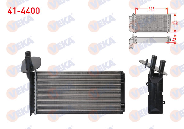 VEKA 41-4400 | Kalorifer Radyatörü Mekanik Volkswagen Transporter IV (70Xb,70Xc,7Db,7Dw) 1.9 D Klimasız 1990-2003