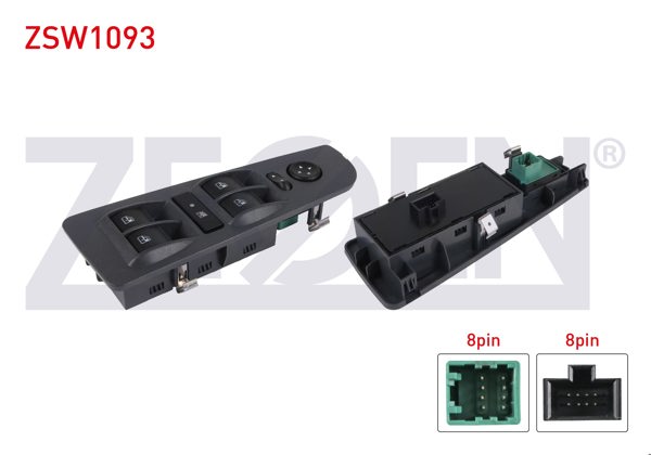 ZEGEN ZSW1093 | Cam Açma Anahtar Grup Ayna Ayarlı Yesıl Işık 16 Pin Fiat Linea 2007-/ Grande Punto 2005-2012