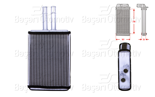 WISCO 2143003-00 | Kalorifer Radyatörü Brazing Mt-At 205X181 mm Opel Vectra B 1.6 I 1.7 TD 1.8 I 2.0 I 2.2 I 2.5 I 2.6 I 95 >