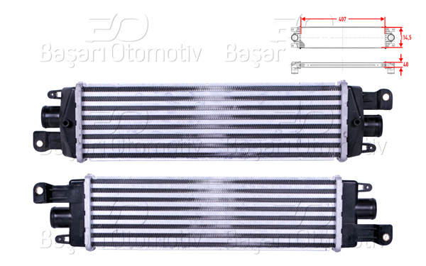 WISCO 3113805-00 | Turbo Radyatörü (Intercooler) 407X114,5X40 Fiat Albea Palio 1.3 JTD 1.3 JTD Multijet 03 >