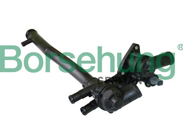 BORSEHUNG B19087 | Termostat Yuvası (Komple) Borusu İle Beraber Çift Termostat 85C-100C-87C-102C Golf-Jetta-Octavia-Passat 1.6 FSI Blf-Bag-Blp