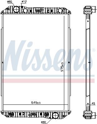 NISSENS 625710 | Motor Su Radyatörü Cercevesız Mercedes Axor 457 1840
