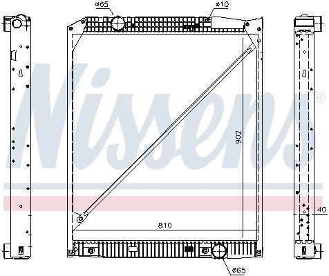 NISSENS 62653A | Motor Su Radyatörü Çerçeveli Mercedes Actros Mp2-Mp3 96 -