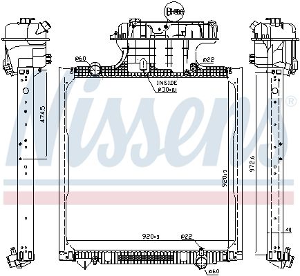 NISSENS 62873 | Motor Su Radyatörü Man Tgx Tgs D2066 Tga 18.480 D2876 02 > / (Çerçeveli) (Mt) Yuksek Kabın