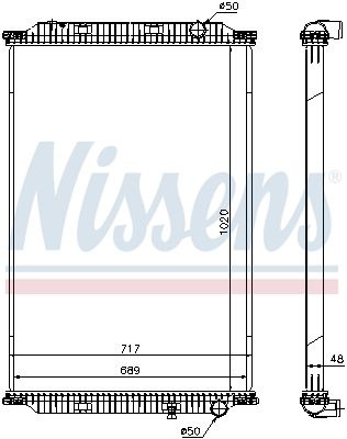 NISSENS 637780 | Motor Su Radyatörü Renault Trucks Magnum (Cercevesız) / (Mt) 2004 2006 Arası 2006 Sonrası