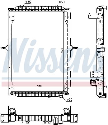 NISSENS 63786 | Motor Su Radyatörü (Çerçeveli) Renault Kerax 370,410,440,450,460,500,520 05 > Dxı11