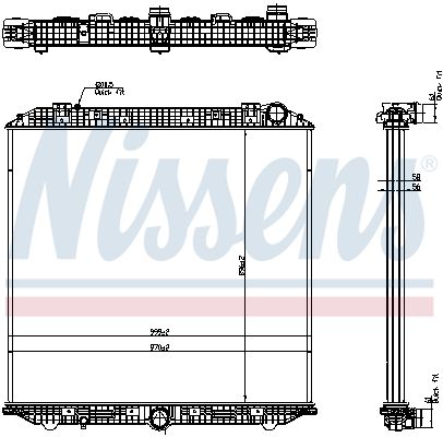 NISSENS 671750 | Motor Su Radyatörü Cercevesız Mercedes Actros Mp4-5 11 > / Antos 12 > / Arocs 13 > Om471-470-936 Euro6