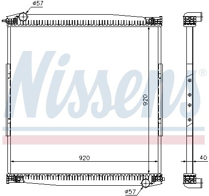 NISSENS 67282 | Motor Su Radyatörü Man Fortuna R07-R08 D2866 D2876 Cercevesız