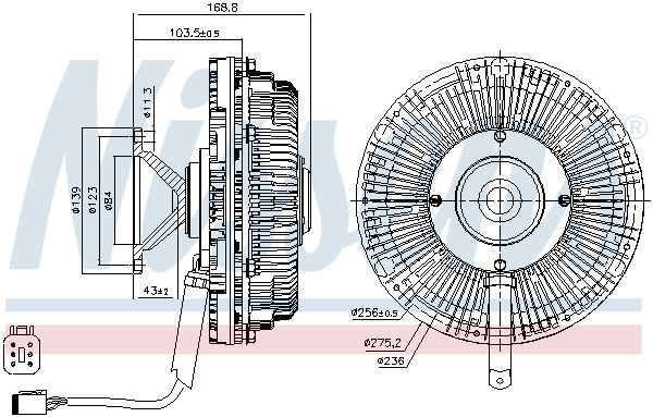 NISSENS 86243 | Fan Gobegı (Pervanelı) Elektrikli-Scania / L-P-G-R-S Seri Dc13 Dc16