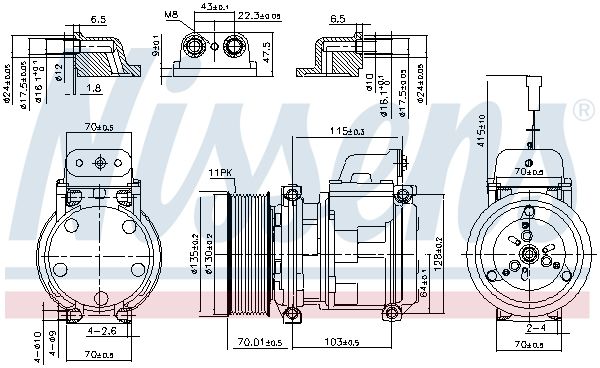 NISSENS 890331 | Klima Kompresörü Mercedes Actros 96 -