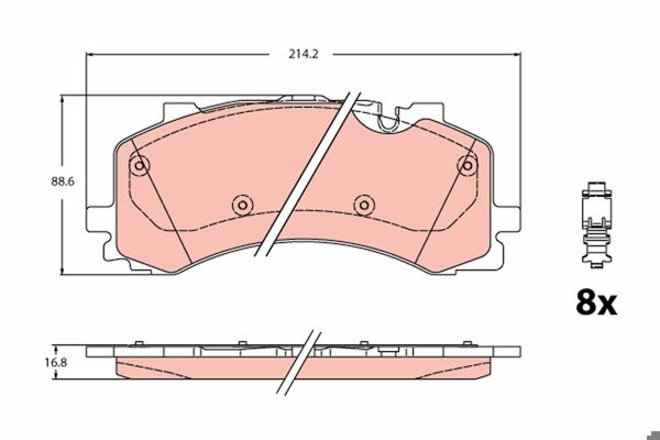 TRW GDB2235 | Ön Fren Balatası- (VW Touareg 18- Audi A6 19- A7 19- Q7 16- Q8 19 )