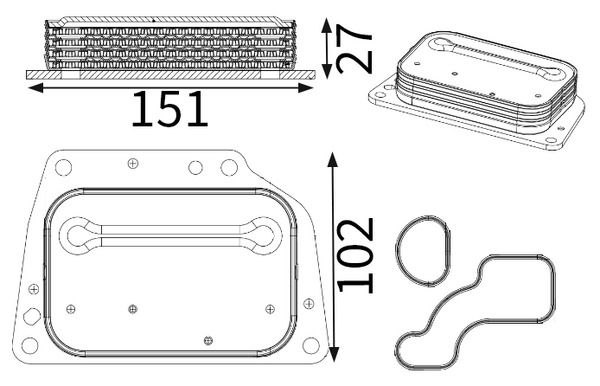MAHLE CLC 420 000S | Yağ Soğutucusu Tek Kartus