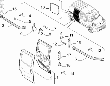 OPAR 52180671 | Fiat Fiorino 2016- Sürgülü Sol Yan Kapı Opar Marka