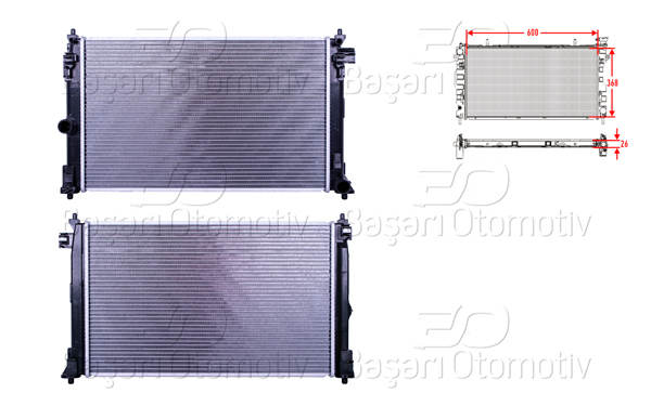 WISCO 3114160-00 | Su Radyatörü Brazing Mt 600X368x26 Toyota Corolla (E21) 1.6 Vvvtı 19 >