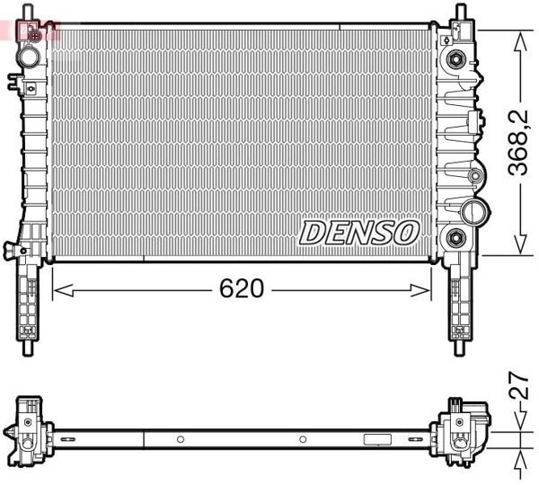 DENSO DRM20119 | Radyatör Opel Mokka / Chev.Trax 13 > 1.4 Otomatik